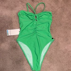 Women’s Scotch and Soda green halter swimsuit
